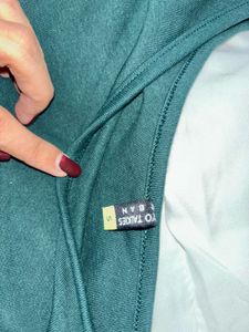 Emerald Green One-Shoulder Long Sleeve Top
