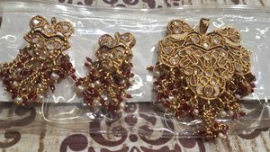 White &amp; Red Polki Set