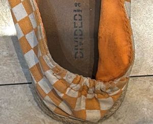 H&amp;M Original Orange Checkerboard  Espadrille Flats