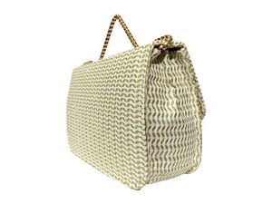 White Sequence Work Designer Shimmery Handbag with