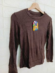Brown Long Sleeve Top