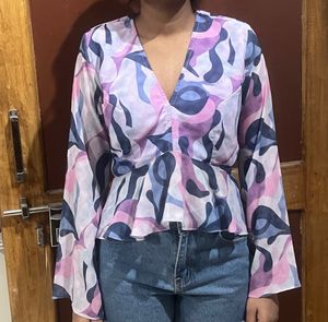 Abstract Print Blouse
