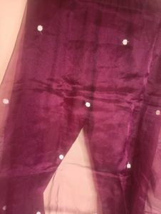 Organza  💜 Kurti With Pant Dupatta 💘