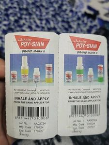 Poy-Sian Nasal Inhaler Made in Thailand