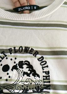 Striped Aloha Crop Top