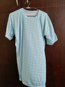 Blue Printed Night Suit Set