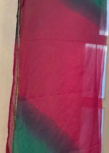 Red Embroidered Kurta Set