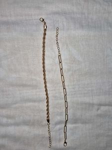 Gold Plated Chain Bracelet Set