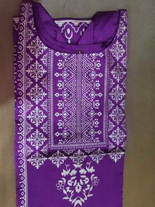Purple Printed Kurti - Size L