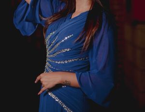 Elegant Blue Ethnic Gown