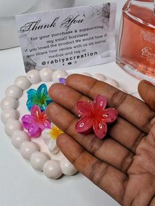 Mini Flower Hair Claws Combo Of 6 Pcs