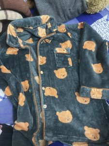 Cute Bear Fur Nightsuit Shirt