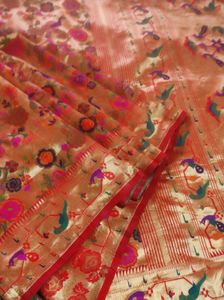 Red Paithani Saree