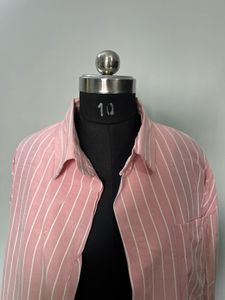 Pink Striped Oversized Shirt