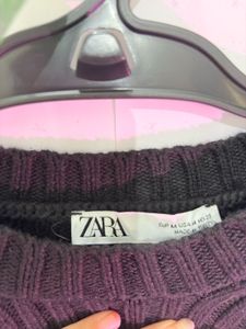 Distressed Black Knit Sweater