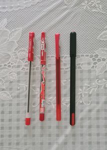 4 Ball Point Red Pens