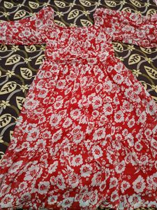 Antheaa Floral Cinched Waist Dress 🍒