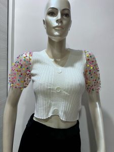 Chic White Puff Sleeve Top