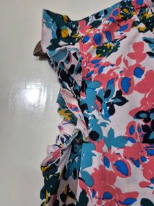 Floral Flutter Sleeve Top