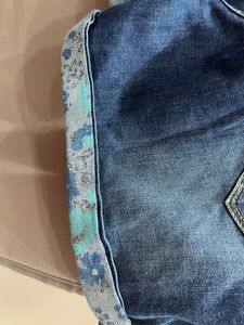Floral Cuff Denim Shorts