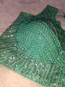 Aqua Sequin Blouse
