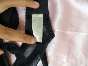 Lace Detail Black Bra