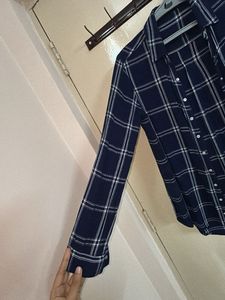 Blue Plaid Long Sleeve Shirt