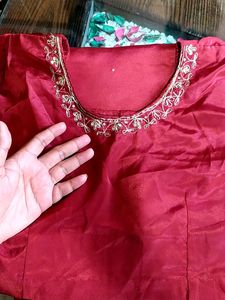 Partywear Silk Saree With Blouse (6.5 Mtr)