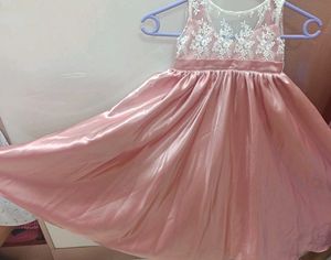 Pink Lace Party Long Gown Ideal 5yrs Girls