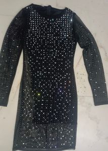 Sparkly Black Bodycon Dress