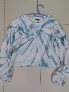 Tie Die Crop Sweatshirt