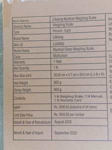 Personal Weighing Machine 180kg Cap