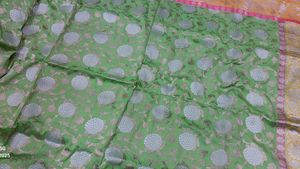Elegant Green Banarasi Saree