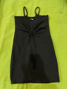 Black Rushing Bodycon Dress