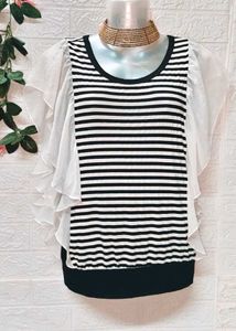 Size S/M 🎁Buy 2 Get 1 Free 🎁 Striped Cotton Top