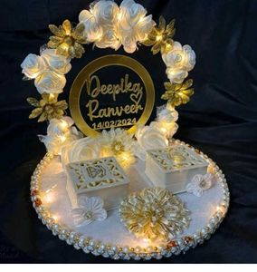 Wedding Invite And Ring Platter