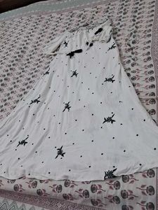 White Embroidered Party Dress