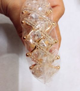 Gold Metal Cystal Glass Beads Bracelet