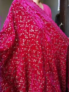 Sequin Embroidered Velvet Shawl Dupatta Full Size