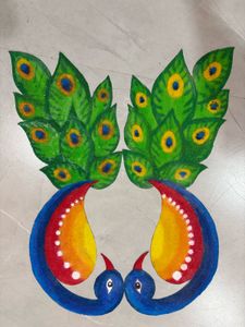Peacock Rangoli Patche Combo Of 2