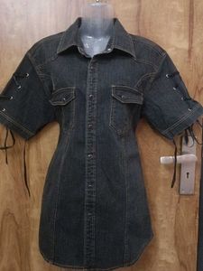 BEAUTIFUL ❤️ 💖 Corset Detail denim shirt