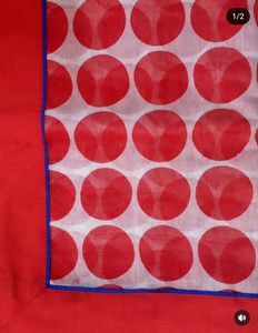 Red Polka Dots Kota Saree