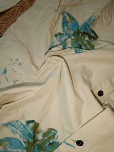 Cotton Printed Beige Shirt