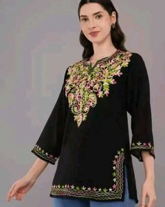 Elegant Embroidered Tunic Top