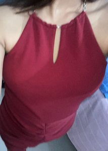 Chic Maroon Bodycon Dress