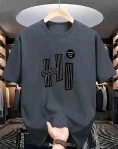 Stylish Grey Graphic Print T-Shirt