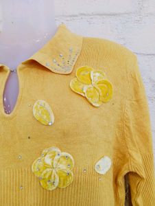 Yellow Knit Top