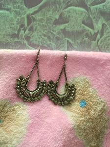 Silver/Oxidised Earrings,