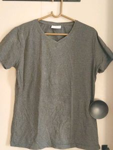 Gray V-Neck T-Shirt