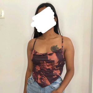 Unique Graphic Print Tank Top